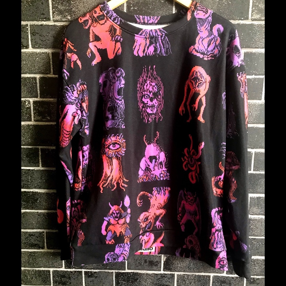 Monster Print Sweatshirt